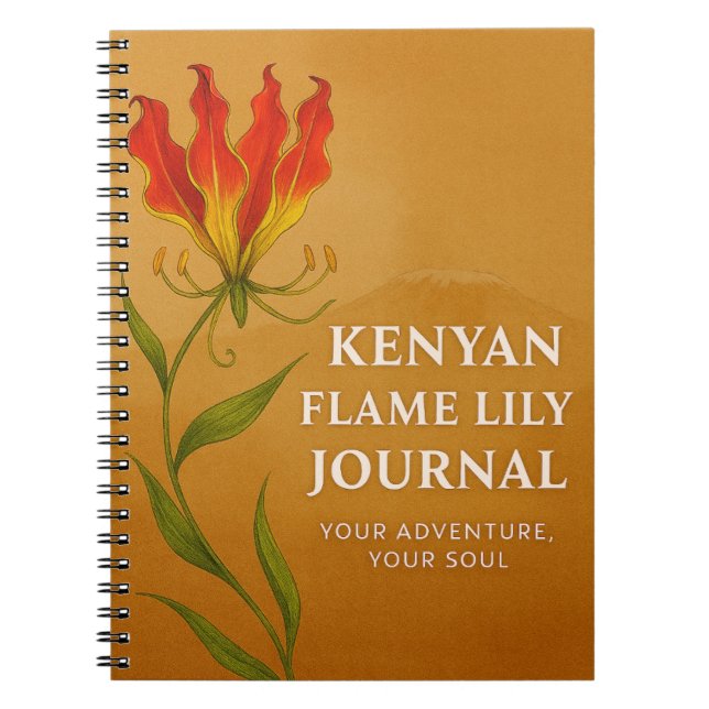 Caderno Espiral Kenyan Flame Lily Journal – Soulful Notebook  (Frente)