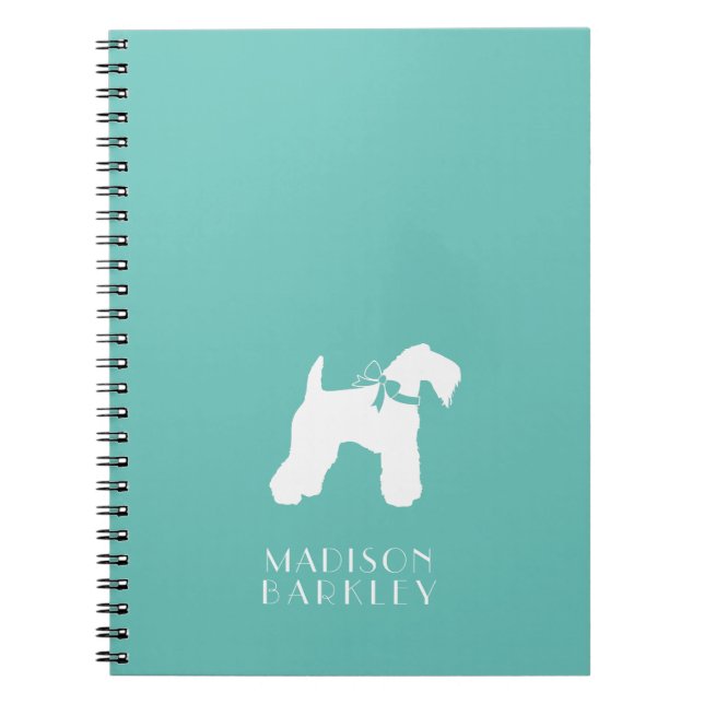 Caderno Espiral Kerry Blue Terrier Dog Puppy (Frente)