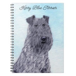 Caderno Espiral Kerry Blue Terrier pintando uma pintura cãozinha o