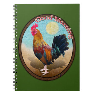 Caderno Espiral Key West - Rooster Gypsy Bom Dia Vintage Oval