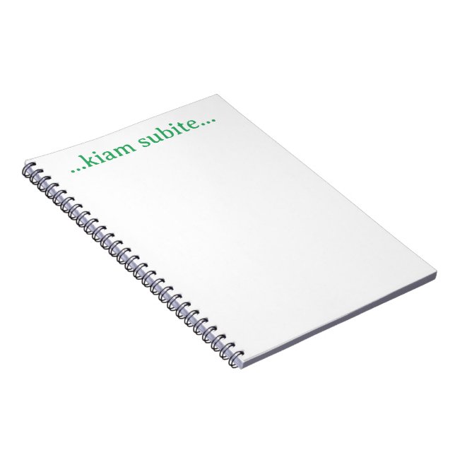 Caderno Espiral ...kiam subite... (Lado Direito)
