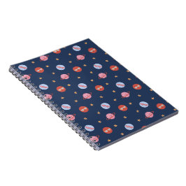 Caderno Espiral Kids Space Mini Pattern with Planets & Stars