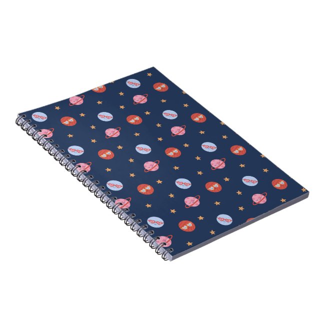 Caderno Espiral Kids Space Mini Pattern with Planets & Stars (Lado Direito)