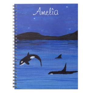 Caderno Espiral Killer Whales
