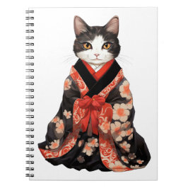 Caderno Espiral Kimono Cat