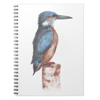 Caderno Espiral Kingfisher Watercolor