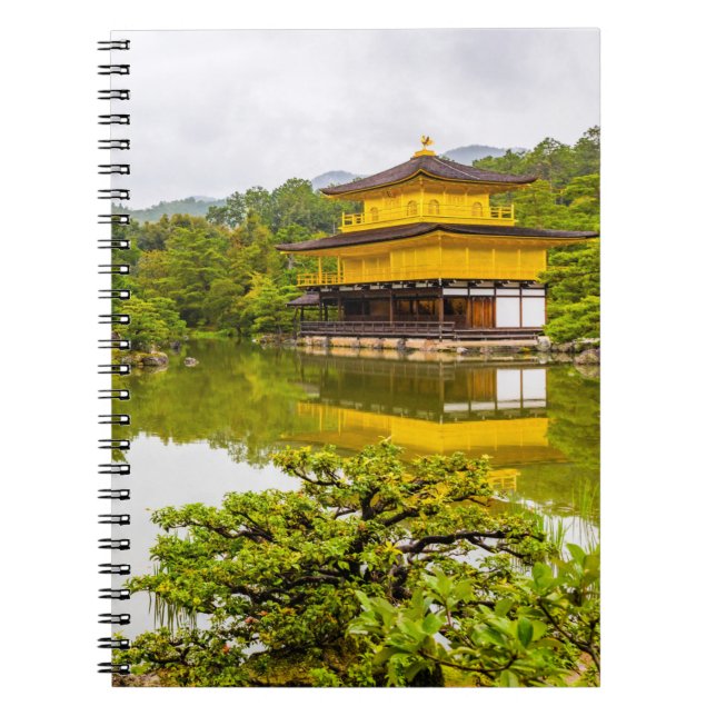 Caderno Espiral Kinkaku-ji Ou Pavilhão E Pond Do Ouro, Quioto (Frente)