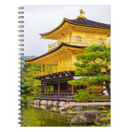 Caderno Espiral Kinkaku-ji, pavilhão de ouros, Quioto