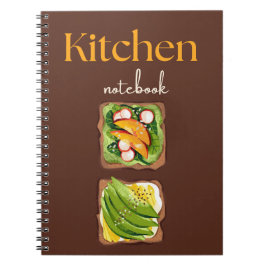 Caderno Espiral Kitchen Notebook for Recipes, Notes and Meal Plann