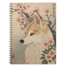 Caderno Espiral Kitsune & cherry blossom