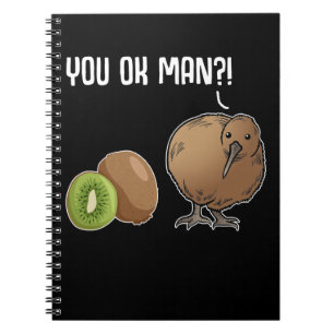 Caderno Espiral Kiwi Piada Fruta de aves Kiwi