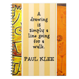 Caderno Espiral Klee - Citação e Pinturas
