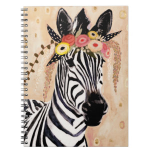 Caderno Espiral Klimt Zebra Coroa De Flores