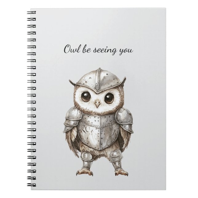 Caderno Espiral Knight Owl in Shining Armor (Frente)