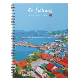 Caderno Espiral Ko Sichang, Tailândia - Vista Vibrante do Porto