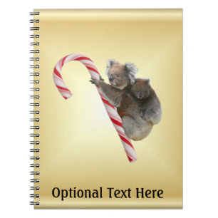 Caderno Espiral Koala Bear e Joey Cub Candy Cane