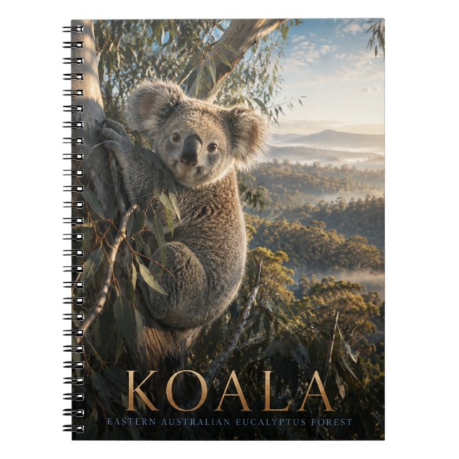 Caderno Espiral Koala Floresta de Eucalipto ANIMAIS (Frente)
