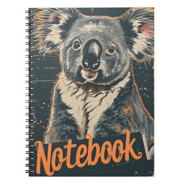 Caderno Espiral Koala Vintage (Frente)