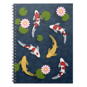 Caderno Espiral Koi Fish Pond 2