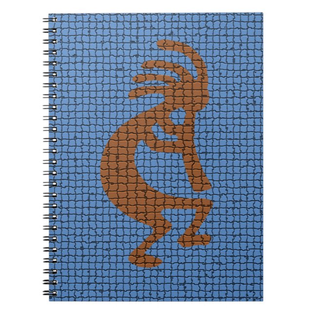 Caderno Espiral Kokopelli com Flute Musical Mosaico Sudoeste (Frente)