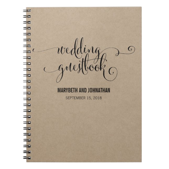 Caderno Espiral Kraft Rustic Modern Nós Fazemos Casamento Livro Co (Frente)