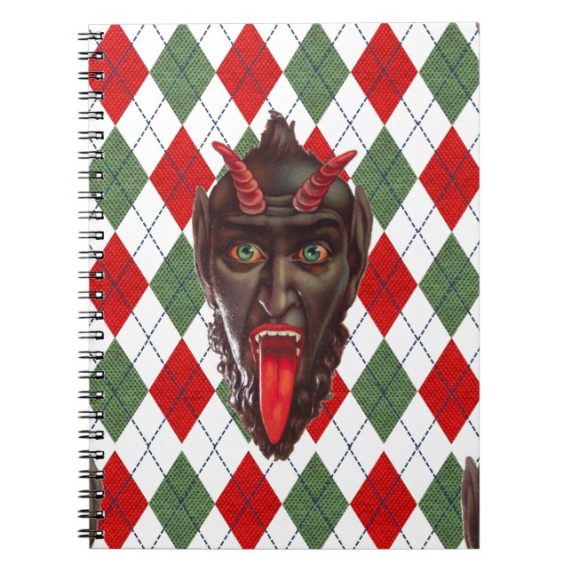 Caderno Espiral Kristmas de natal xadrez (Frente)
