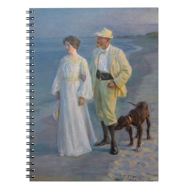 Caderno Espiral Kroyer - O Artista e sua Esposa na Praia (Frente)