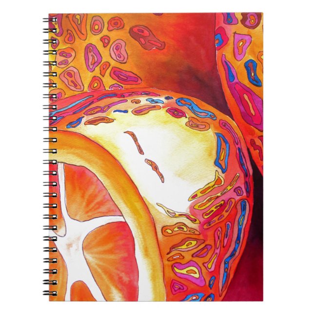 Caderno Espiral Kumquats orange fruta (Frente)
