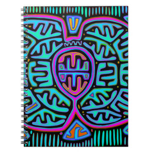 Caderno Espiral Kuna Indian Mariposa