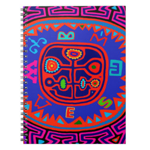 Caderno Espiral Kuna Indian Mola Compass