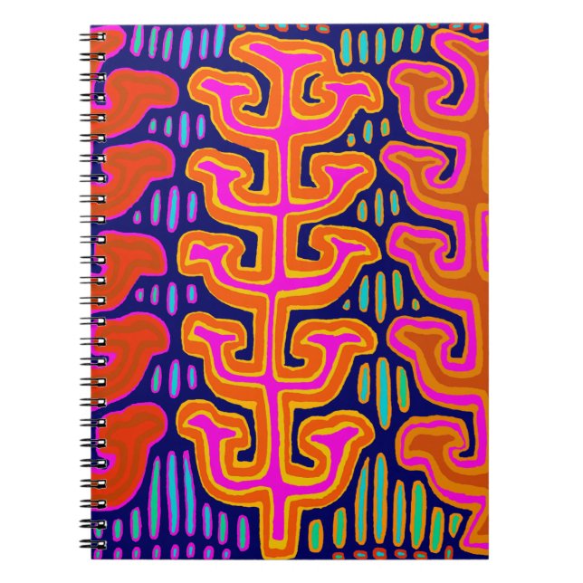 Caderno Espiral Kuna Indian Trees (Frente)