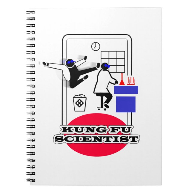 Caderno Espiral Kung Fu Scientist (Frente)