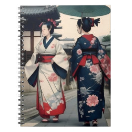 Caderno Espiral Kyoto Kimono Spring Walk Notebook