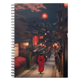Caderno Espiral Kyoto Night Lanterns Notebook
