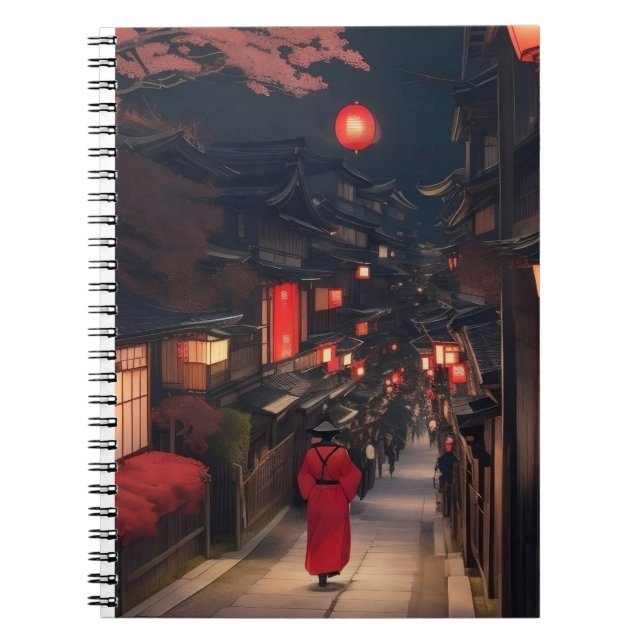 Caderno Espiral Kyoto Night Lanterns Notebook (Frente)