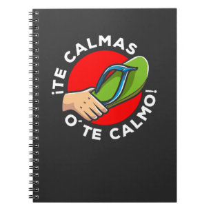 Caderno Espiral La chancla Funny Espanhol Citação Latim Humor Es