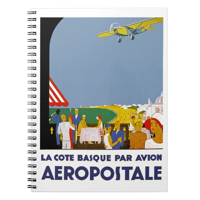 Caderno Espiral La Cote Basque Par Avion (Frente)
