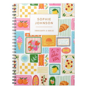 Caderno Espiral La Dolce Vita Italiano Francês Personalizado Color