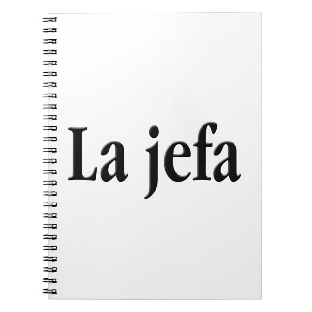 Caderno Espiral La jefa (Frente)