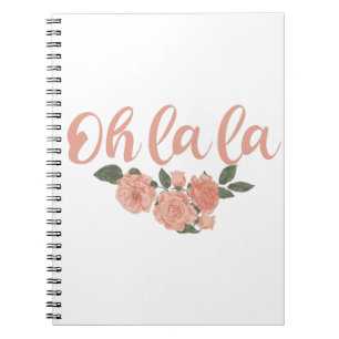 Caderno Espiral La La - Franceses Falando Floral