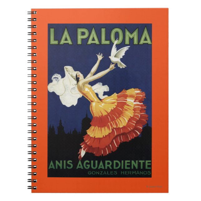 Caderno Espiral La Paloma - Promocional Anis Aguardiente (Frente)