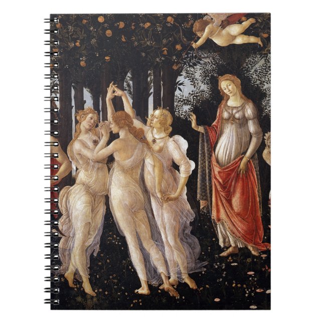 Caderno Espiral La Primavera (Primavera) por Sandro Botticelli (Frente)