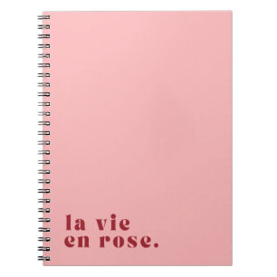 Caderno Espiral La vie en rosa French Cote