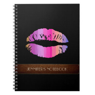 Caderno Espiral Lábios Elegantes #9