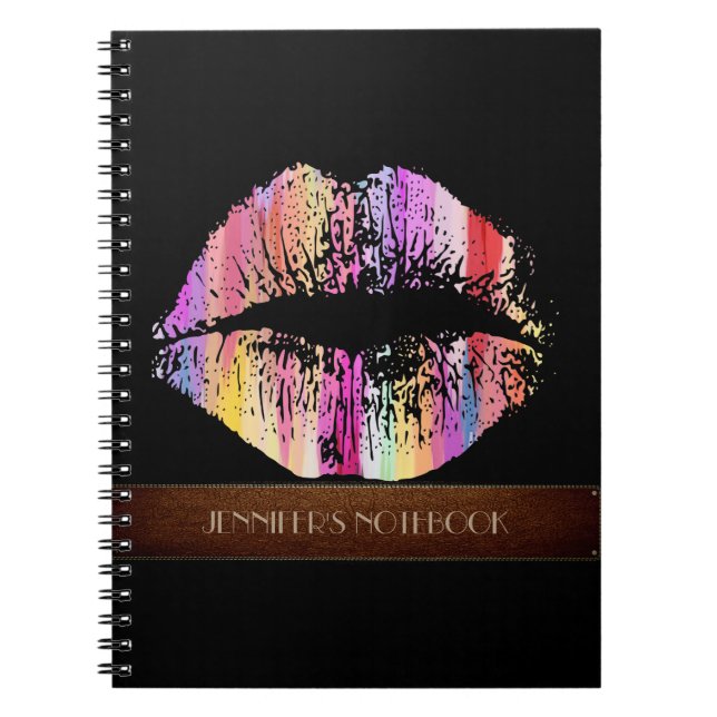 Caderno Espiral Lábios na moda nº 15 (Frente)