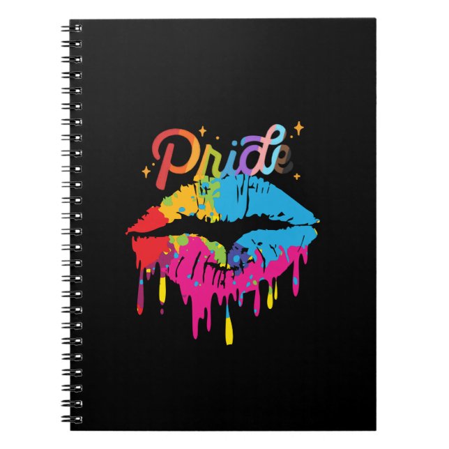 Caderno Espiral Lábios Pride Rainbow | LGBTQ | LÁBIOS (Frente)