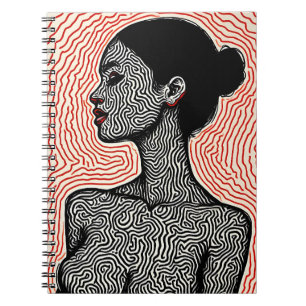 Caderno Espiral Labirinto de Seu Despertar – Um Retrato Minimalist