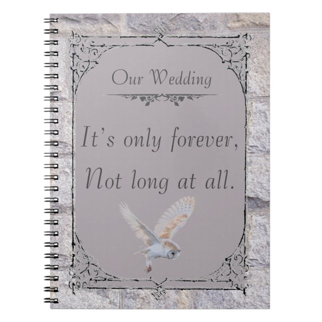 Caderno Espiral Labirinto É A Única Coruja de Casamento para Sempr (Frente)