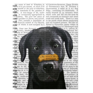 Caderno Espiral Labrador Preto com Osso no Nariz