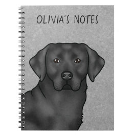 Caderno Espiral Labrador Retriever Lab Preto Cachorro Nome Persona